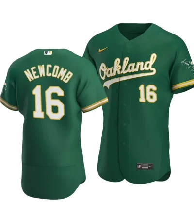 "Sean Newcomb Oakland Athletics Authentic Kelly Green Alternate Jersey - Elite MLB Gear