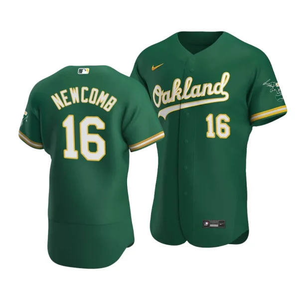 "Sean Newcomb Oakland Athletics Authentic Kelly Green Alternate Jersey - Elite MLB Gear