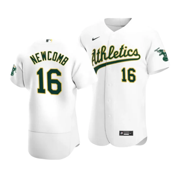 Sean Newcomb Oakland Athletics Authentic Home Jersey - White | Official MLB Apparel