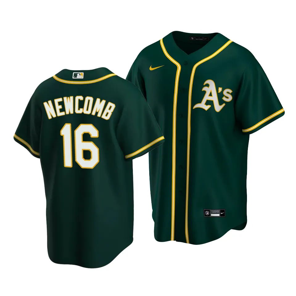 Sean Newcomb Oakland Athletics Replica Green Alternate Jersey - Official MLB Team Gear