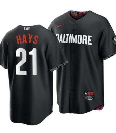 Austin Hays Jersey - Baltimore Orioles 2023 City Connect Black Replica Jersey
