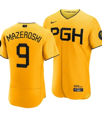 Bill Mazeroski Pittsburgh Pirates 2023 City Connect Gold Authentic Jersey