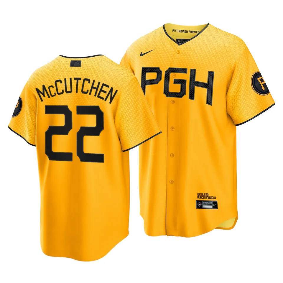 Andrew McCutchen Philadelphia Phillies 2023 City Connect Gold Replica Jersey