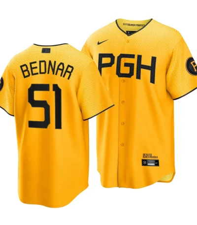 David Bednar Pittsburgh Pirates 2023 City Connect Gold Replica Jersey