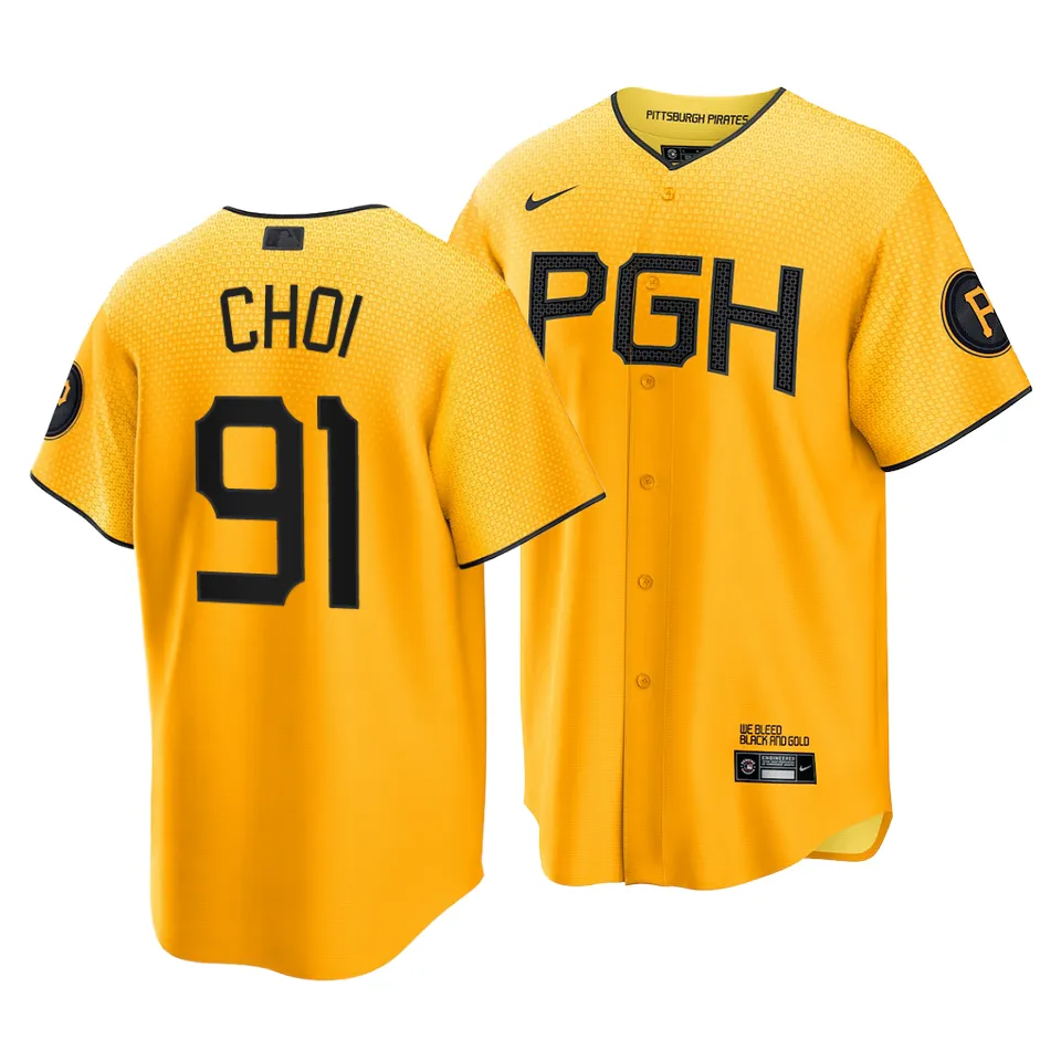 Ji-Man Choi Pittsburgh Pirates 2023 City Connect Gold Replica Jersey