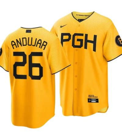 Miguel Andujar Pittsburgh Pirates 2023 City Connect Gold Replica Jersey